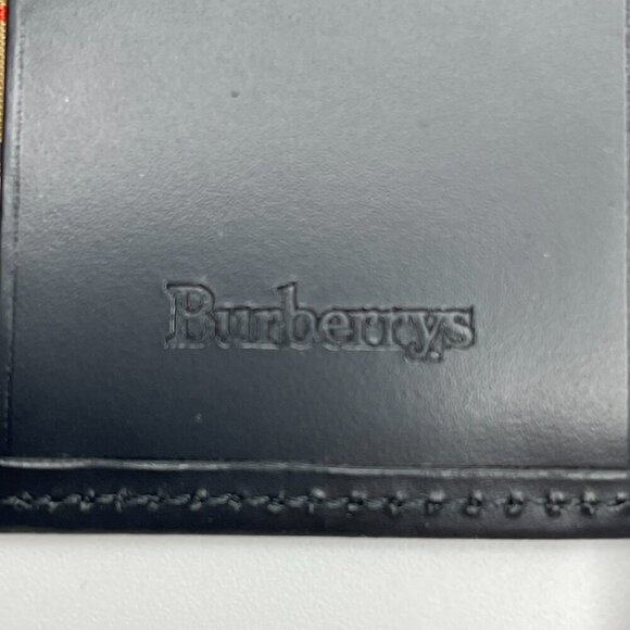 Burberry Black Leather Key Holder with Nova Check Accents - Preowned - Picture 9 of 10